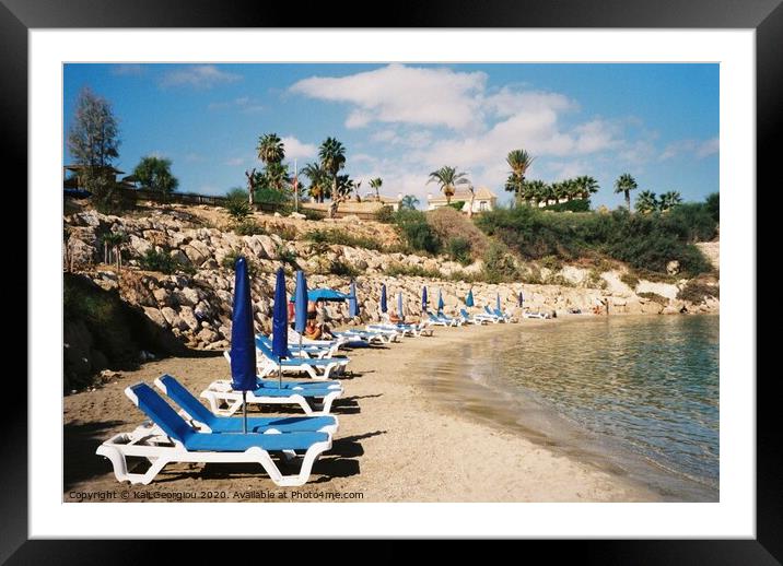 Malama Beach Cyprus  Framed Mounted Print by  
