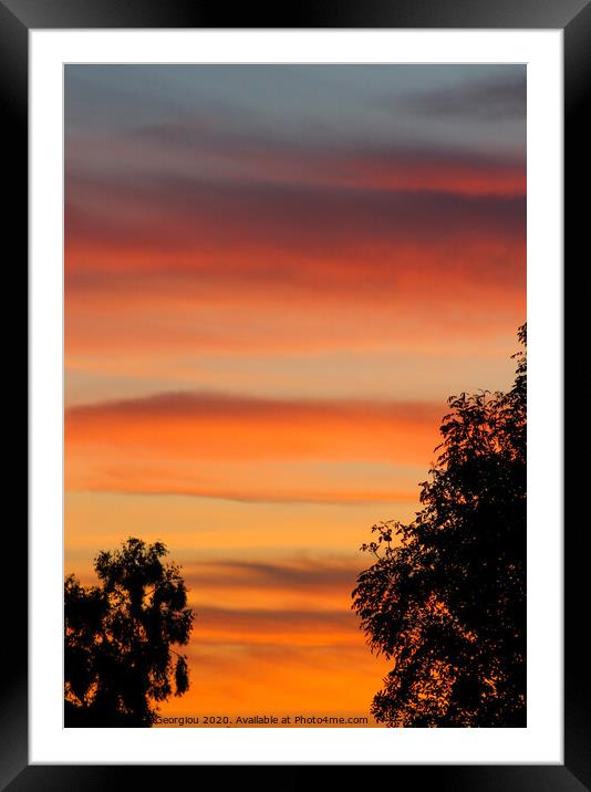 London sunset  Framed Mounted Print by  