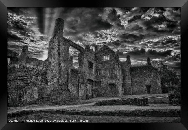 Neath Abbey at Night Framed Print by Michael W Salter
