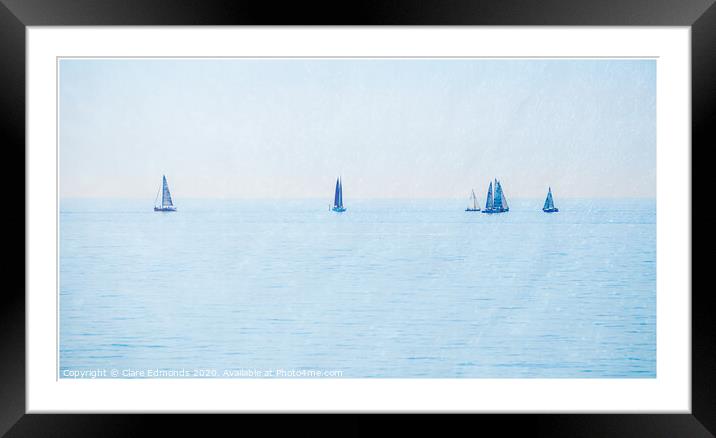 Sail Away Framed Mounted Print by Clare Edmonds