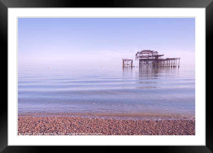 The West Pier at Brighton Framed Mounted Print by Clare Edmonds