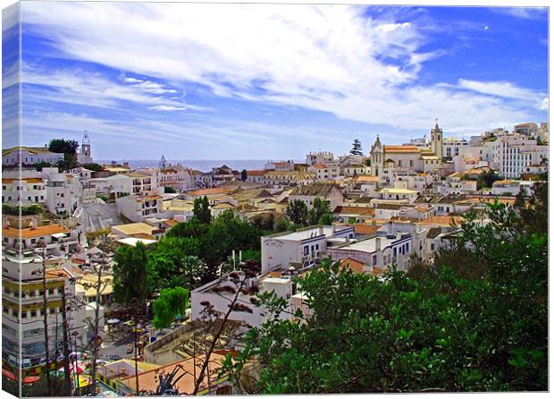 Albufeira Old Town Canvas Print by Tom Gomez