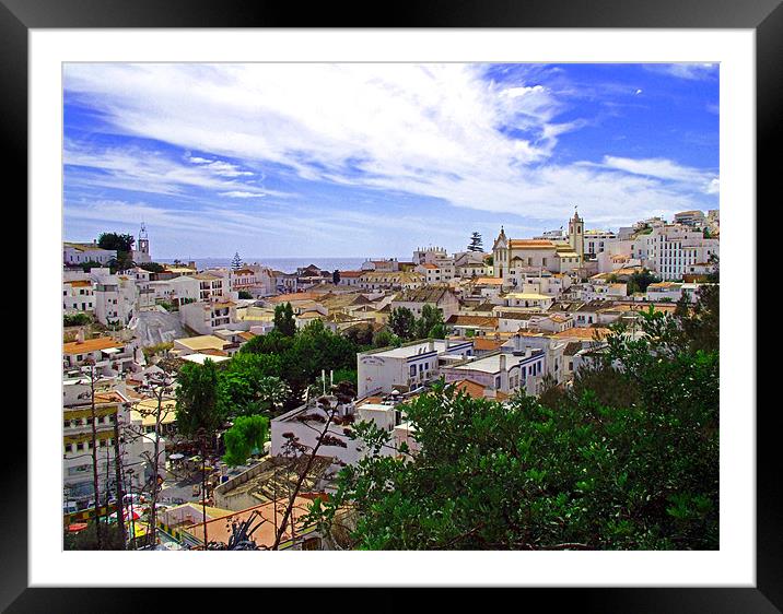 Albufeira Old Town Framed Mounted Print by Tom Gomez