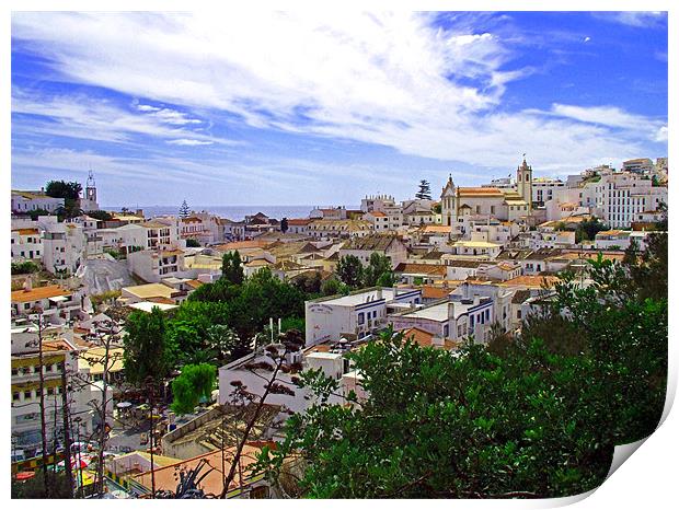 Albufeira Old Town Print by Tom Gomez