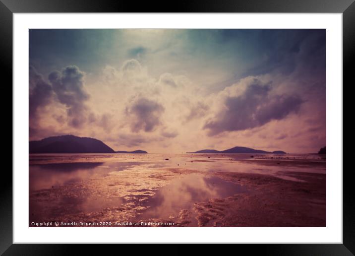 Sunrise Beach Framed Mounted Print by Annette Johnson