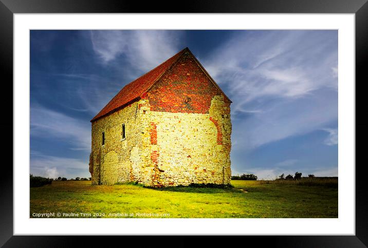 Saint Peter's on the Wall, Bradwell on Sea Framed Mounted Print by Pauline Tims