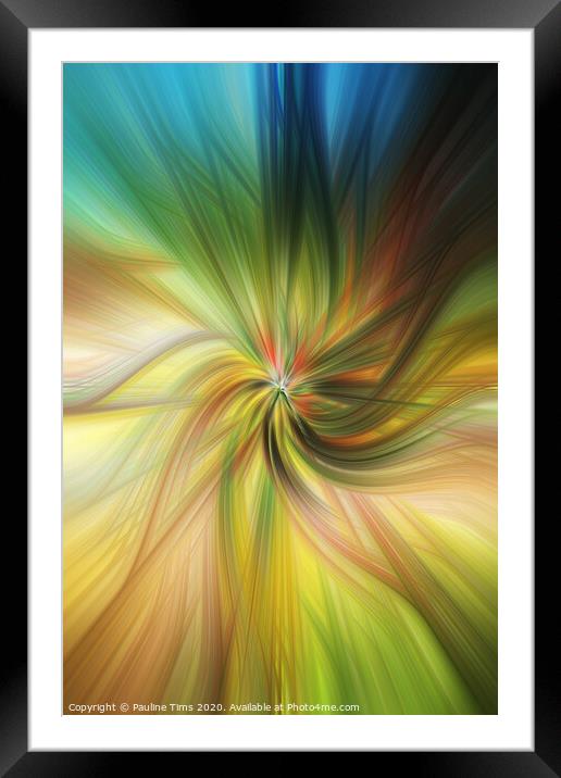 Native Plants Twirl Framed Mounted Print by Pauline Tims