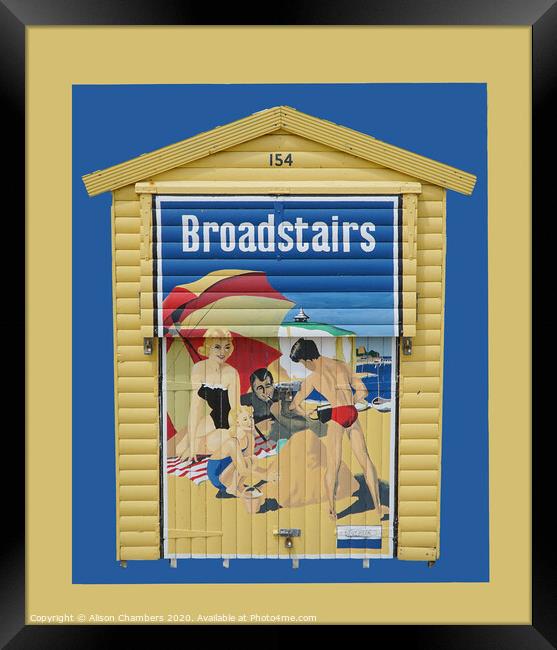 Broadstairs Beach Hut Framed Print by Alison Chambers