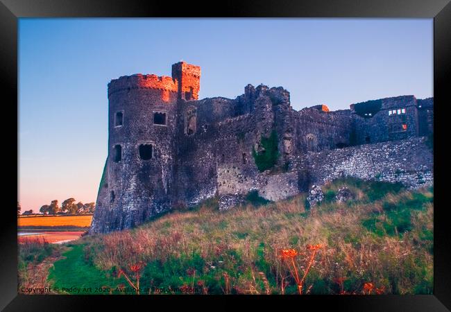 Carew Castle - Pembrokeshire Framed Print by Paddy Art