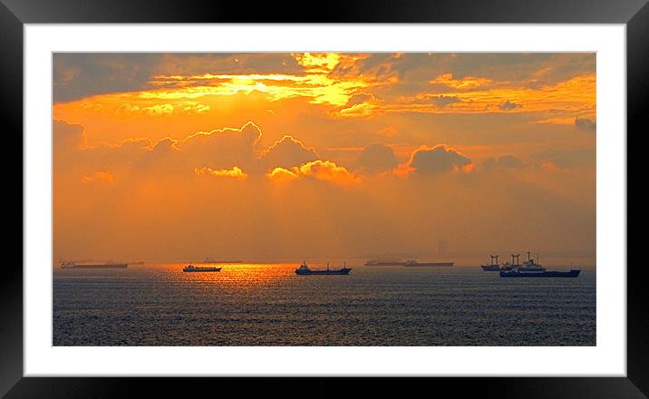 Sea of Marmara Framed Mounted Print by Tom Gomez