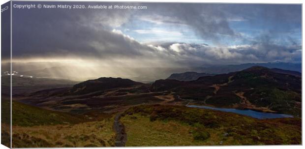 A view from Ben Vrackie Canvas Print by Navin Mistry