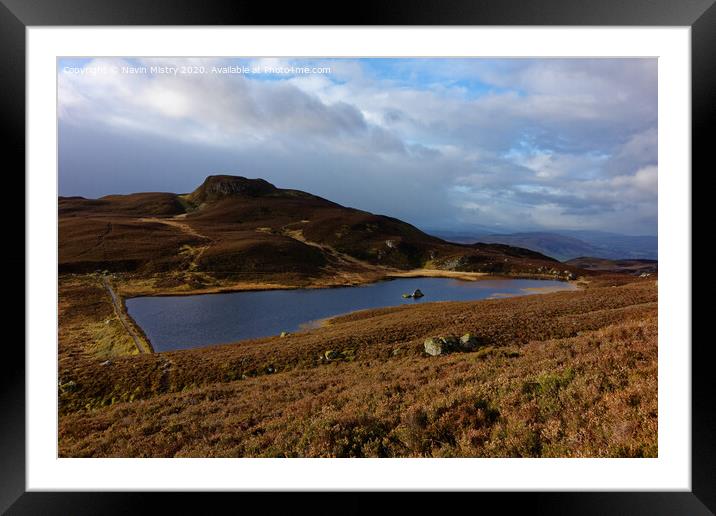 Loch a' Choire, near Pitlochry, Perthshire Framed Mounted Print by Navin Mistry