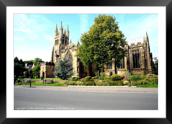 Cathedral of the peak at Tideswell in Derbyshire. Framed Mounted Print by john hill