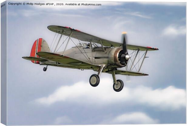 Gloster Gladiator Canvas Print by Philip Hodges aFIAP ,