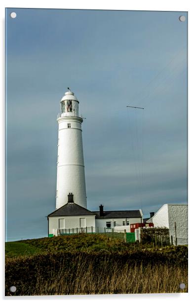 Nash Point Lighthouse Glamorgan Heritage Coast Acrylic by Nick Jenkins