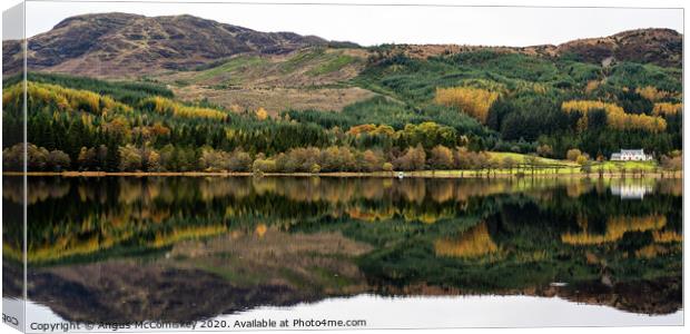 Loch Chon panoramic Canvas Print by Angus McComiskey