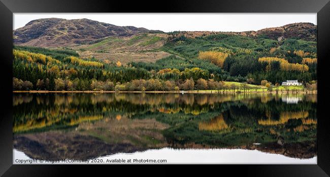 Loch Chon panoramic Framed Print by Angus McComiskey