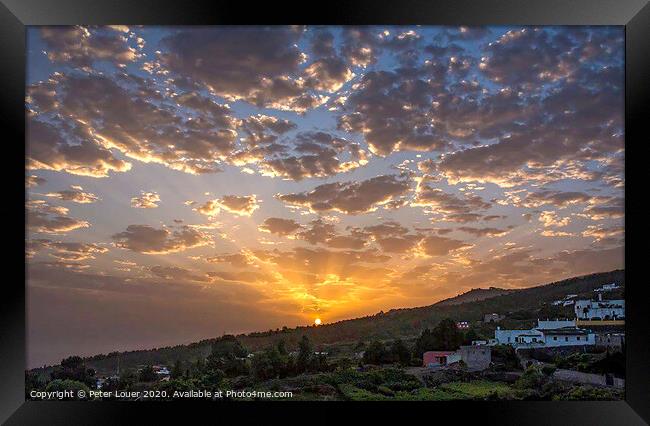 Sunrise Framed Print by Peter Louer