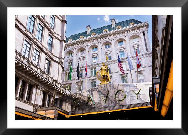 The Savoy Hotel, London Framed Mounted Print by Chris Harris