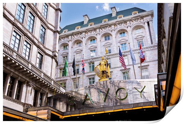 The Savoy Hotel, London Print by Chris Harris