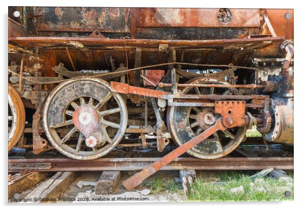 Rusting Locomotive Wheels Acrylic by Graham Prentice