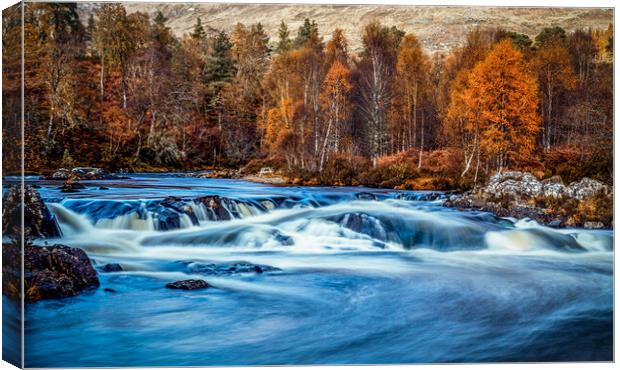 River Affric in Autumn Canvas Print by John Frid