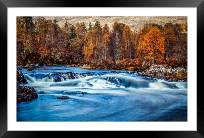 River Affric in Autumn Framed Mounted Print by John Frid