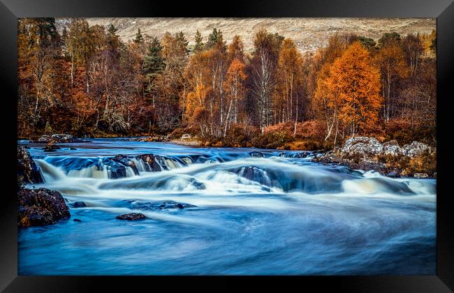 River Affric in Autumn Framed Print by John Frid