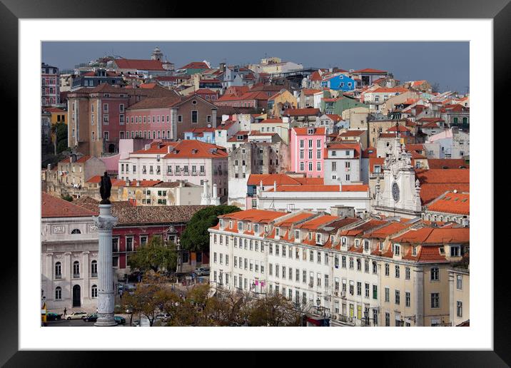 Old City of Lisbon Cityscape Framed Mounted Print by Artur Bogacki