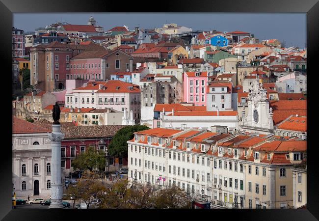 Old City of Lisbon Cityscape Framed Print by Artur Bogacki