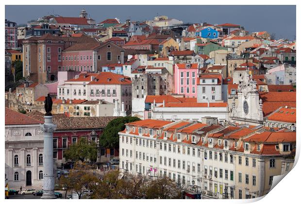 Old City of Lisbon Cityscape Print by Artur Bogacki