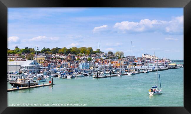 Welcome to Cowes, Isle of Wight Framed Print by Chris Harris
