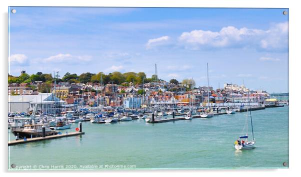 Welcome to Cowes, Isle of Wight Acrylic by Chris Harris