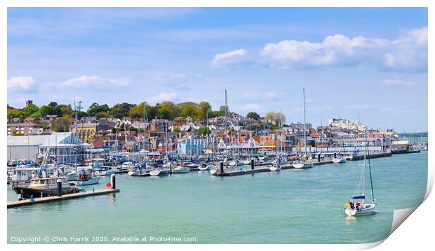 Welcome to Cowes, Isle of Wight Print by Chris Harris