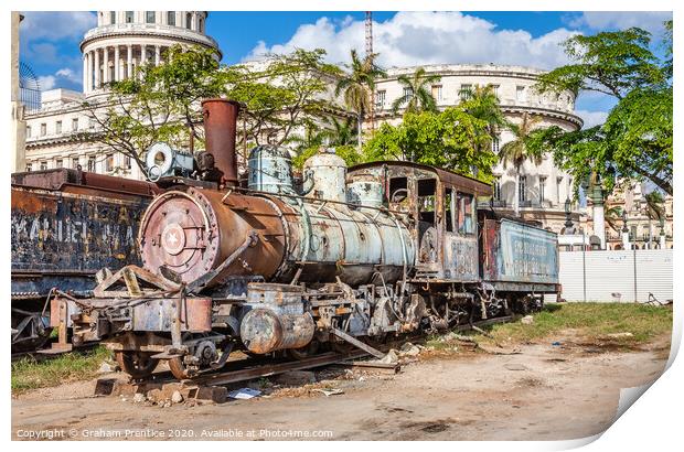Cuban Steam Locomotive Print by Graham Prentice