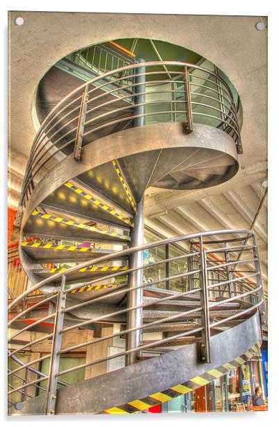 Spiral stair case hdr Acrylic by David French