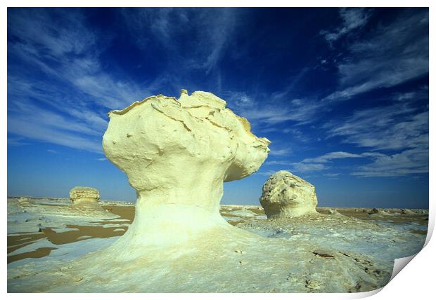 AFRICA EGYPT SAHARA WHITE DESERT Print by urs flueeler