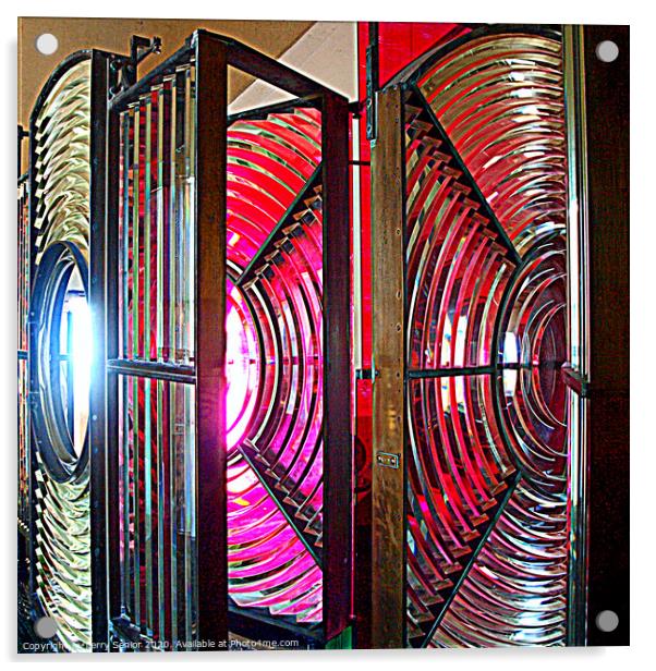 The Fresnel lens is used particularly in lighthouses. Acrylic by Terry Senior