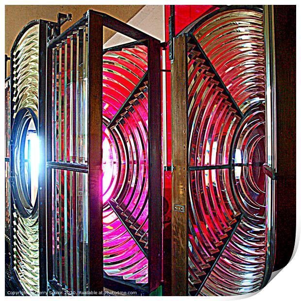 The Fresnel lens is used particularly in lighthouses. Print by Terry Senior