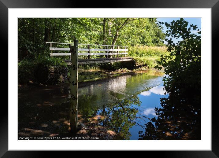 Bridge across the Ford Framed Mounted Print by Mike Byers