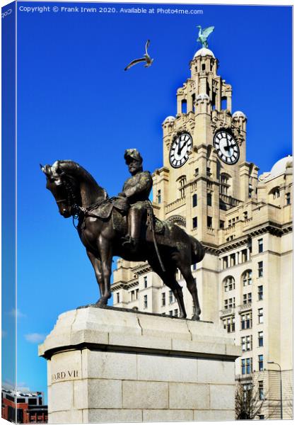 Liverpool's Statue of Edward VII Canvas Print by Frank Irwin