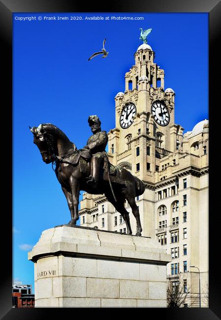 Liverpool's Statue of Edward VII Framed Print by Frank Irwin