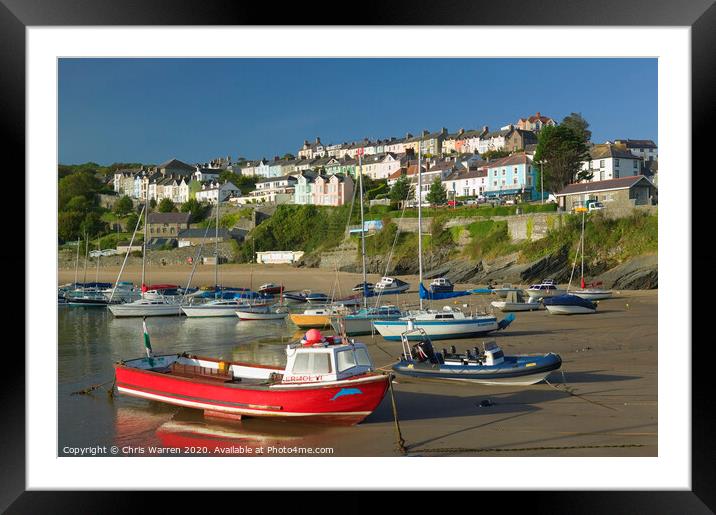 New Quay Ceredigion Wales Framed Mounted Print by Chris Warren