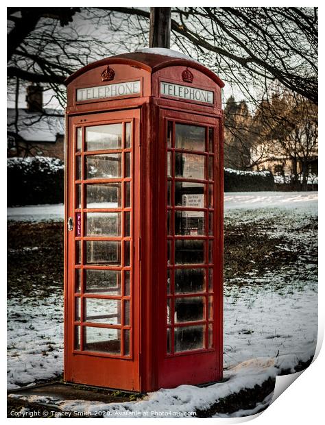 The Old Telephone Box Print by Tracey Smith