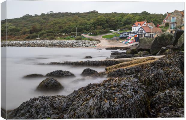 Tide coming in at Runswick Bay Canvas Print by Jason Wells
