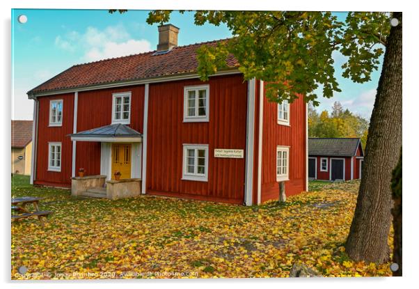 Folk museum in Hallabrottet Kumla Sweden october 2020 Acrylic by Jonas Rönnbro