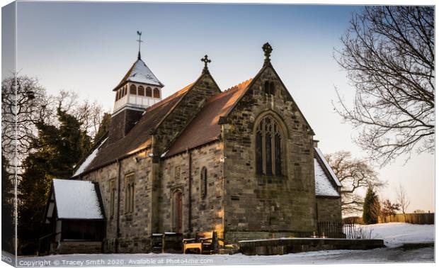St Wystan's - The Old Village Church Canvas Print by Tracey Smith