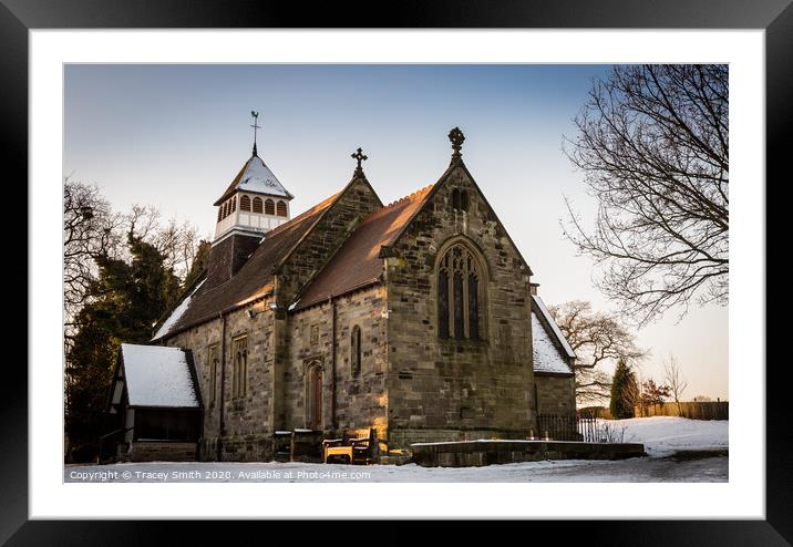 St Wystan's - The Old Village Church Framed Mounted Print by Tracey Smith