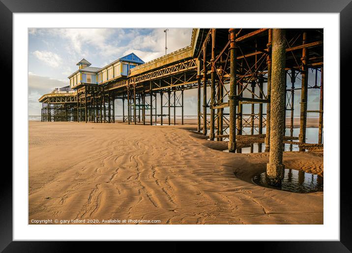 Blackpool's central pier Framed Mounted Print by gary telford