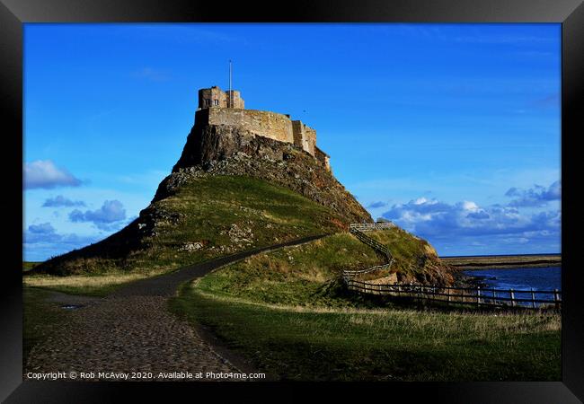 The Holy Island of Lindisfarne Framed Print by Rob McAvoy